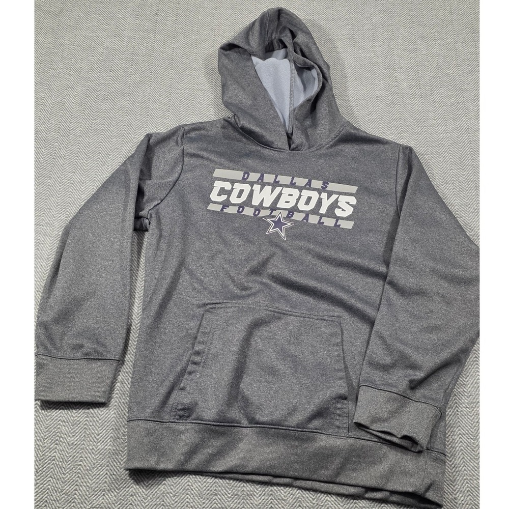 Dallas Cowboys NFL Football Hoodie Gray Performance Pullover Graphic Star‎ Logo